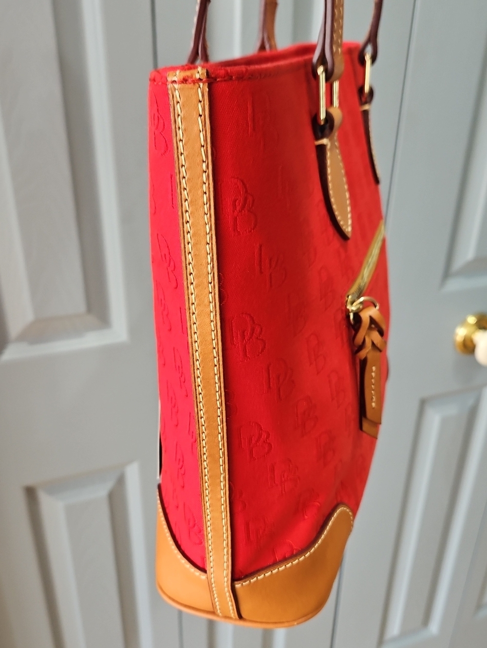 🌹 BIG WEEKEND SALE Dooney & Bourke Red Richmond Shopper Tote - Picture 8 of 16